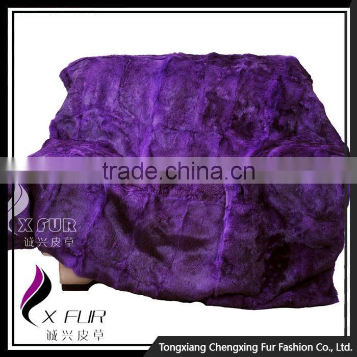 CX-D-08B Alibaba Express Hand Made Real Rabbit Fur Carpet