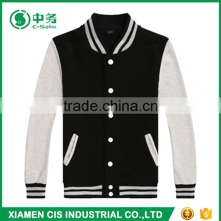 Wholesale Custom Logo Korean Fashion Red and White College Unisex Plain Varsity Jacket