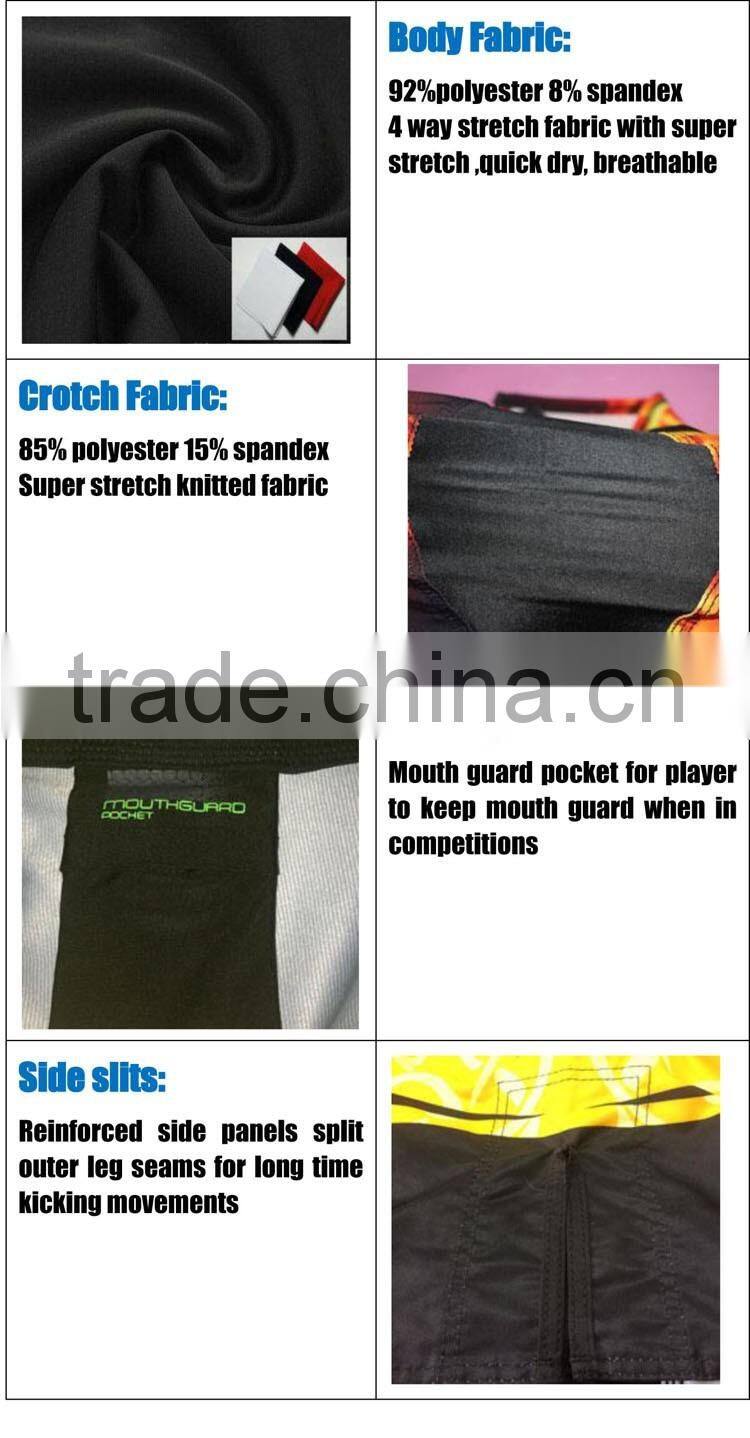 Custom Sublimation Sportswear Shorts MMA Training Boxing Shorts