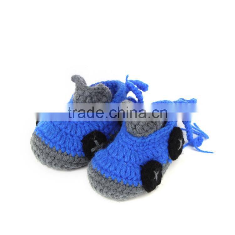Cartoon Cars Style Handmade Crochet Baby Boy Shoes