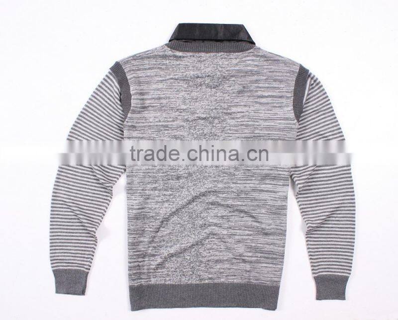 Knitting V Neck Sweater Shirt Collar Sweater Men