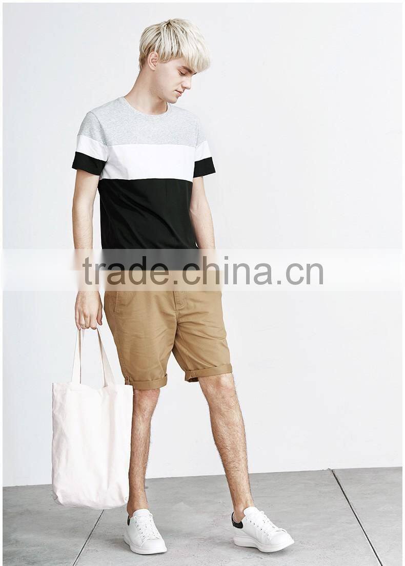 hot sale oversized promotion Stripe Soft cotton plain man custom tshirt