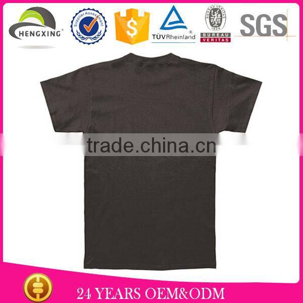 Custom design cheap plain black soft and thin cotton t-shirts
