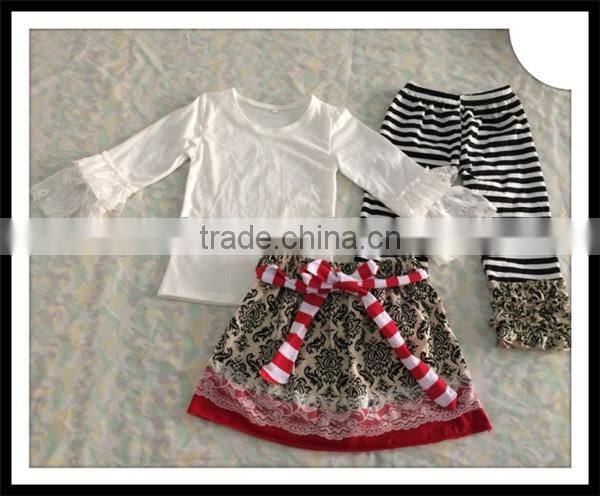 Girls Boutique Autumn Clothing Baby Clothes Hot Sale Cheap Baby Clothing Sets