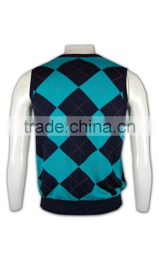 ISO9001/BSCI Manufature new design custom acrylic sweater vest