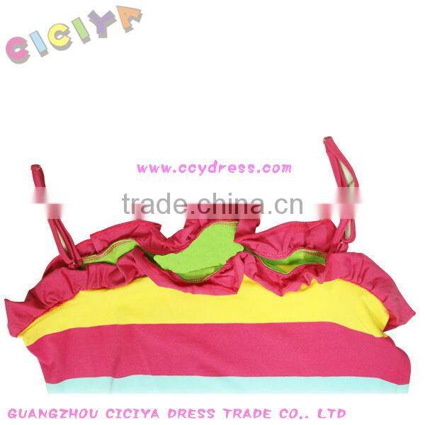 Fashion summer design sleepwear for lady yarn dyed striped pajama dress