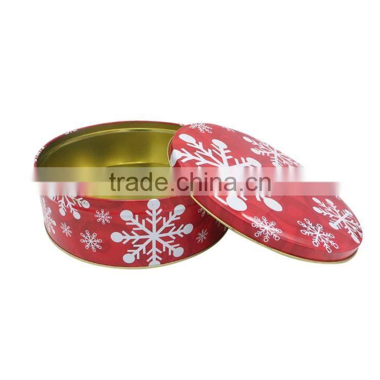 High Quality Chinese Factory Chirstmas snowing Metal Tin Box