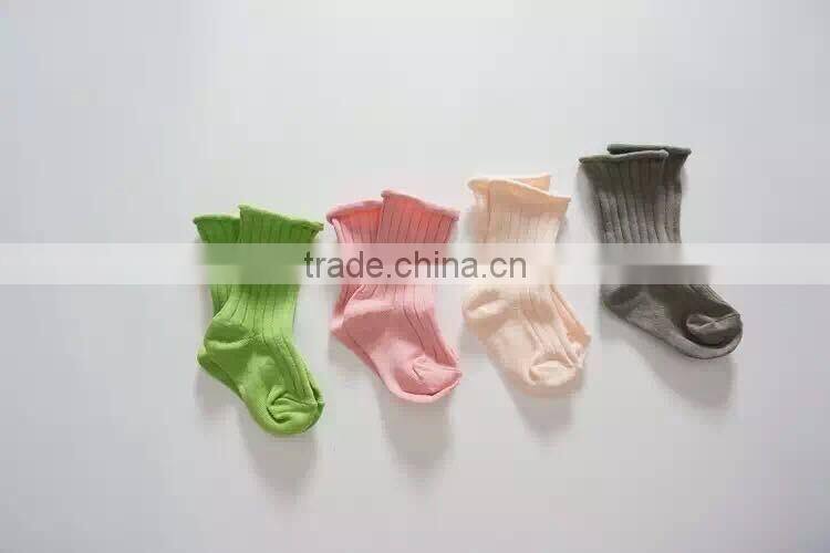 Korean spring and summer candy solid color socks baby boys and girls socks cotton socks