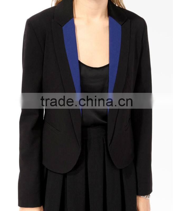 Colorblocked Lapel Blazer