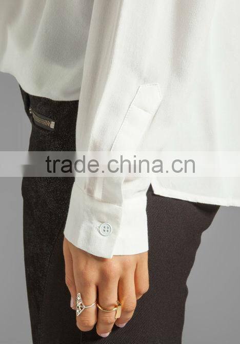 twist wrap front blouse