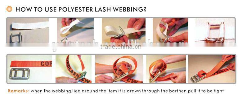 Polyester woven lashing, woven srapping