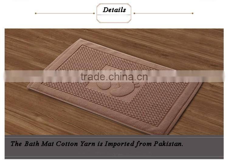 Luxury hotel water absorbent bath mat set