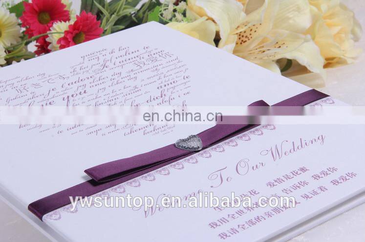 Heart Shaped fingerprint Romantic wedding guest book cheap wholesale