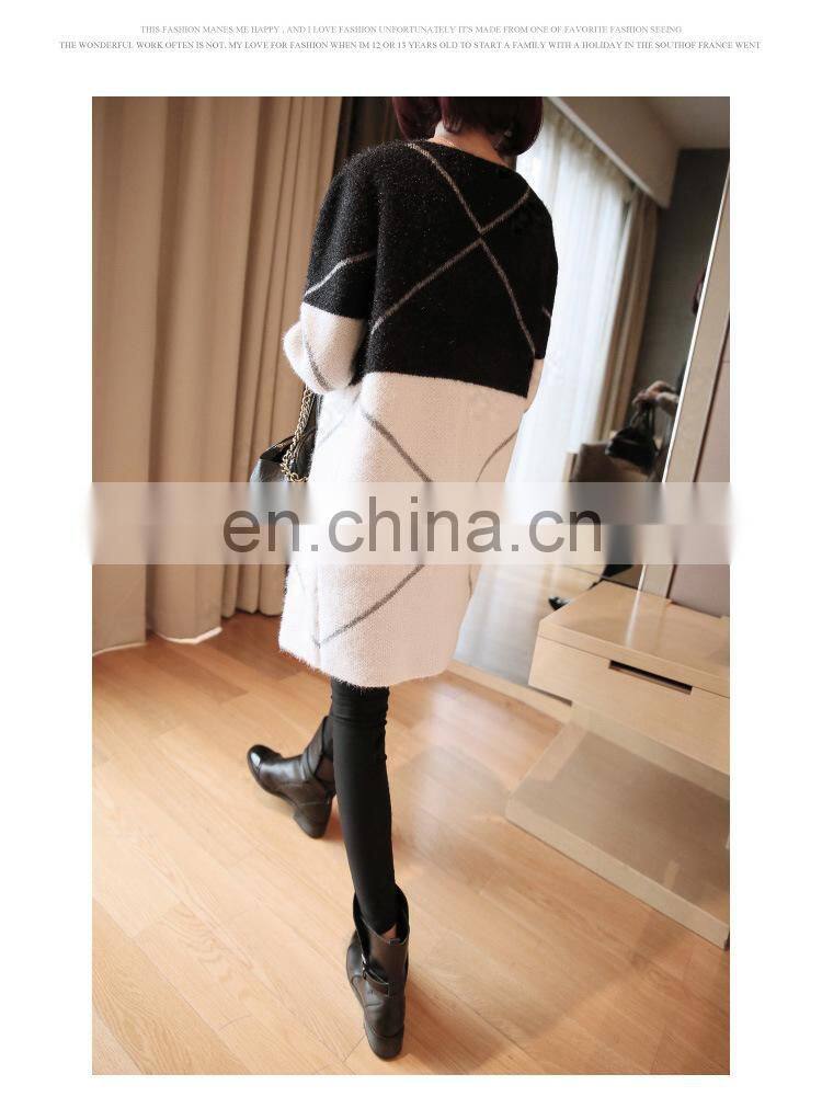 Amazing slimming fashion color combination sweater