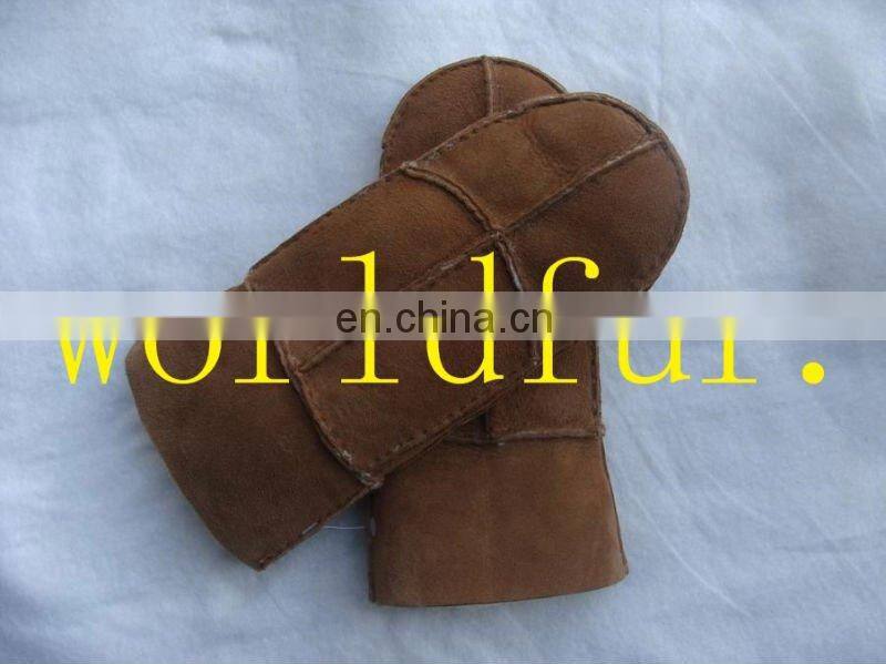 BY-S-G130 Double Face Sheepskin Gloves with perfect quality