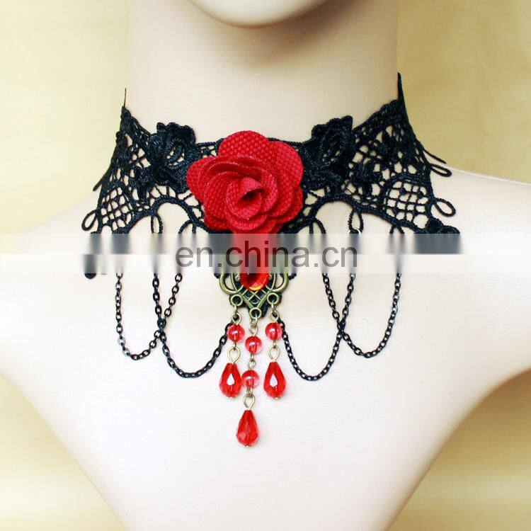 wholesale women jewelry lace pendant necklace
