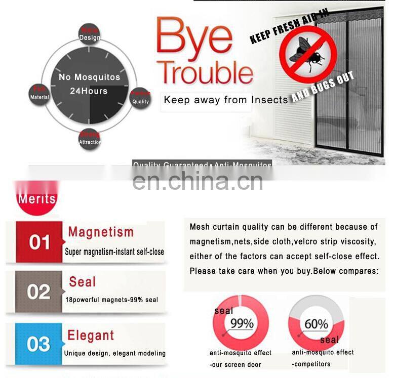 Magic window screen for against mosquito with Lace door head