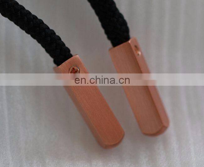 ShenZhen supplier factory price custom yeezy 350 square metal aglet shoelace rose gold aglet replacment