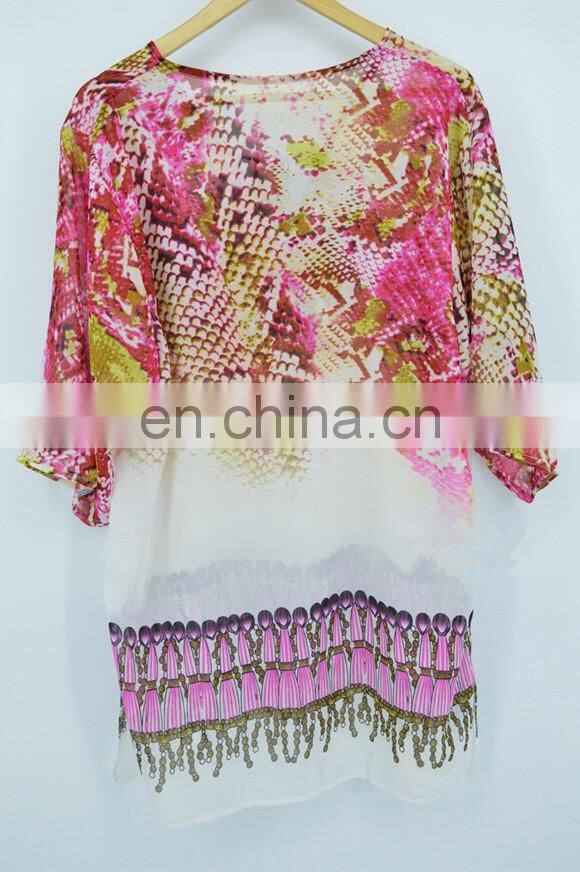 Bathing suit cover ups Kaftan Beach 2019 Beach tunic Beach Cover up Print Snake Robe de Plage Swimwear