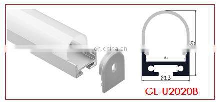 Anodized surface round aluminum profile for 8mm 10mm 12mm 16mm flexible led strip