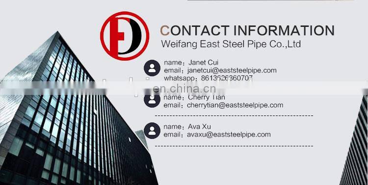 High strength steel EMT pipe UL797 conduit with smooth interior surface for wiring works