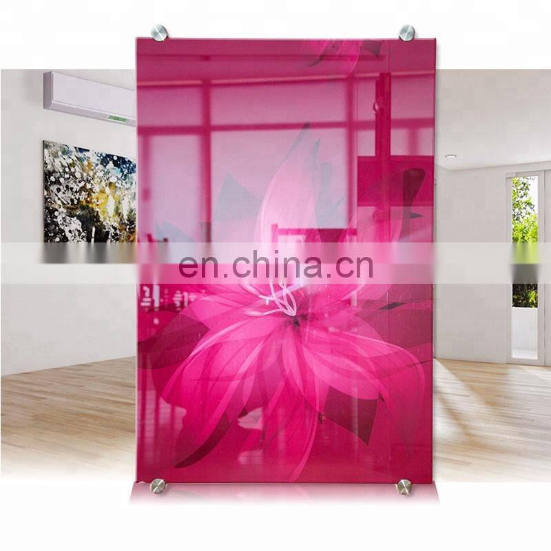 silk screen printing colored crystal refrigerator glass door
