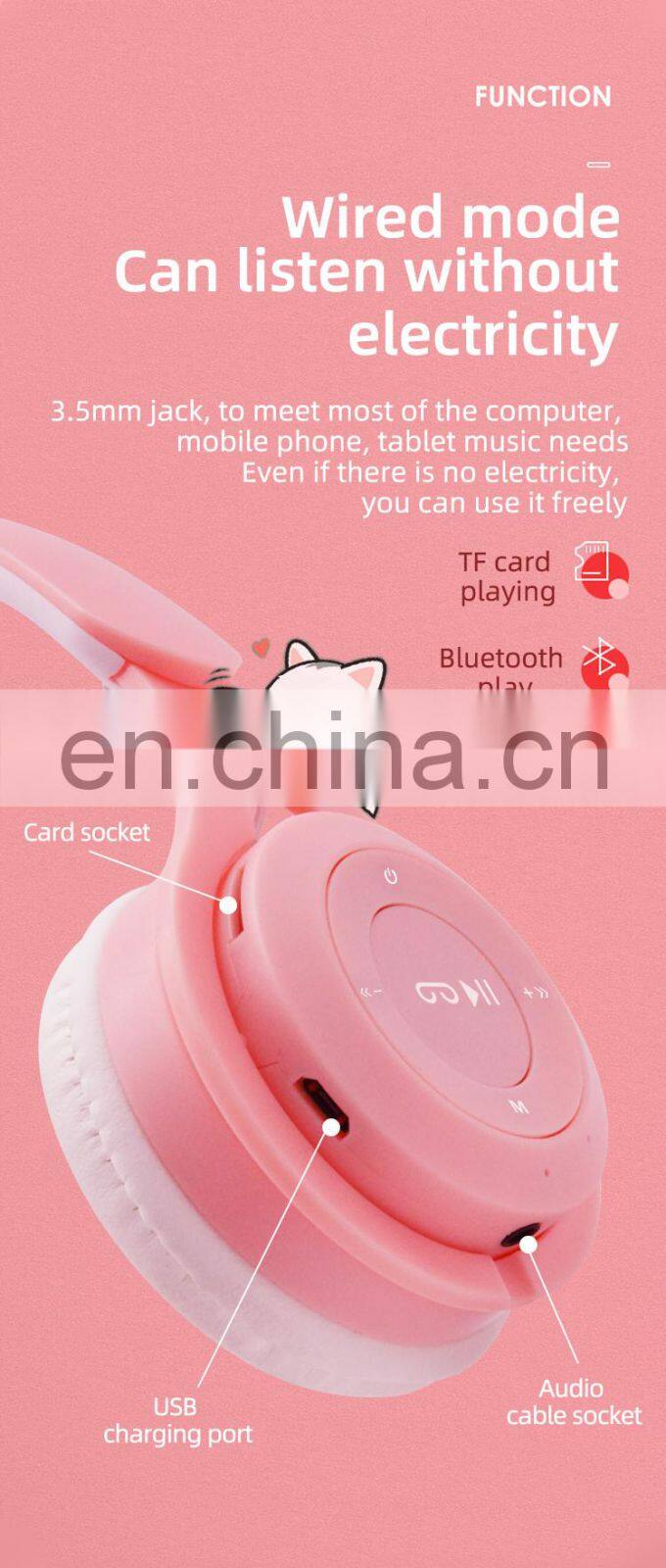 Bt_Headphones_Wireless hot Amazon 2021 News Product M6 Cute Odm&Oem Factory Wholesale Mobile Phone Wireless Earphones Headphones