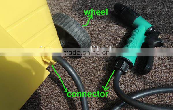 (73915) 16l electric portable wheel easy-taken 12v power mobile water jet power car washers