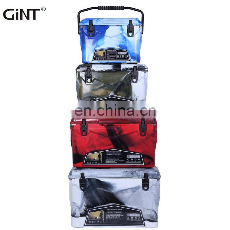 New Color insulated ice chest for out door camping fishing Middle size Cooler box Hot Sell waterproof Hard cooler box