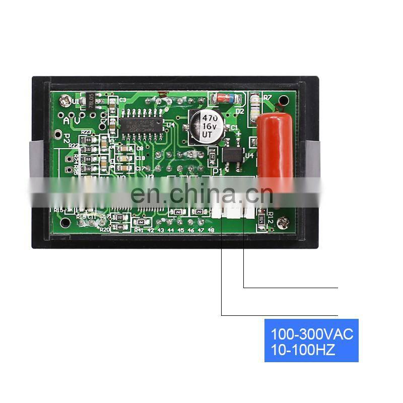 DL85 AC100-300V 10-100HZ Dual Display Voltage Frequency Meter LED Voltmeter HZ Meter Detector AC Meter