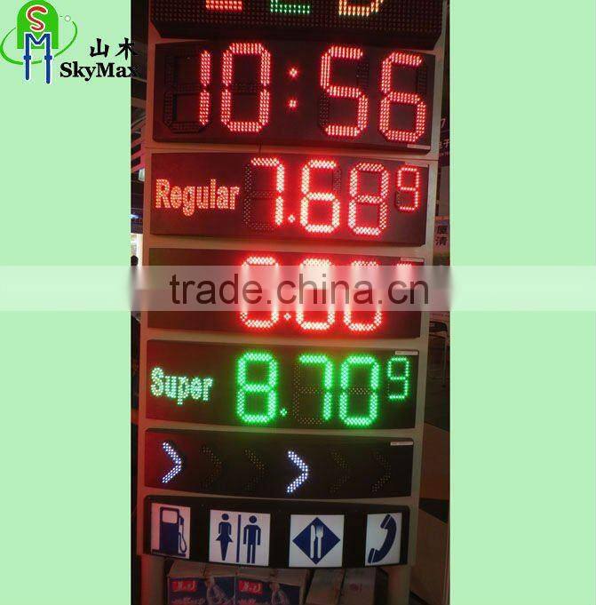 6'' 8'' 12'' 16'' 18'' 20'' 24'' 30'' 48'' Size oil station led oil price display