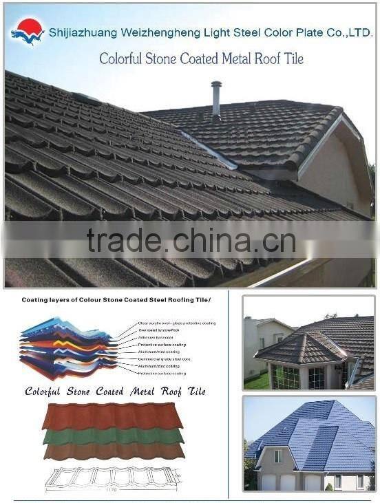stone coated metal roof tile for villa house