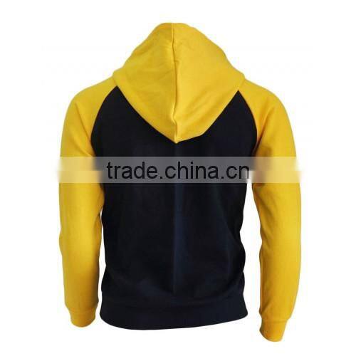 Raglan cotton fleece hoodie