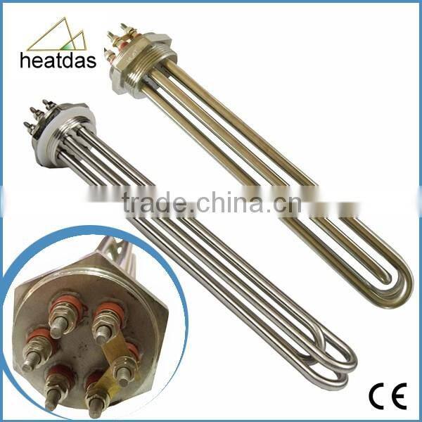5500W / 6000W (31.5 cm) stainless steel ultra low watt density 3-phase tubular heating element brewing