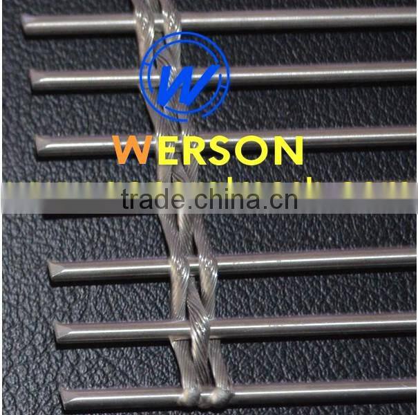 stainless steel Architectural decorative Wire Mesh for facade,3 mm rod