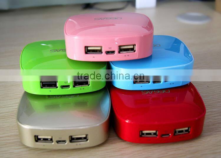 Square shape 6000mAh power bank portable mobile charger