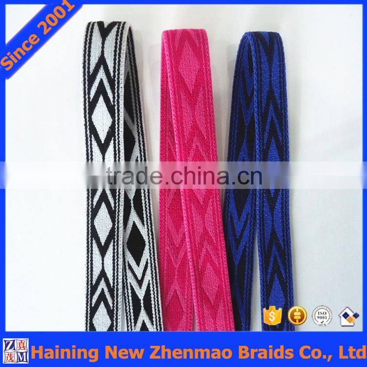 China manufacturer custom width nylon jacquard elastic strapping