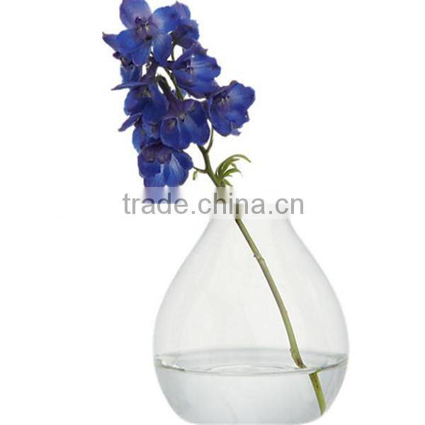 hand blown glass balls flat clear glass vase