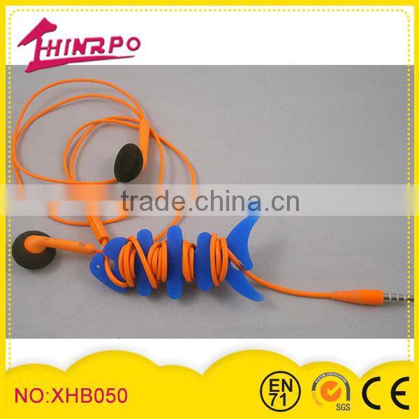 Customized Silicone Fish Cable Winder Wrap Winder Earphone Cord Winder