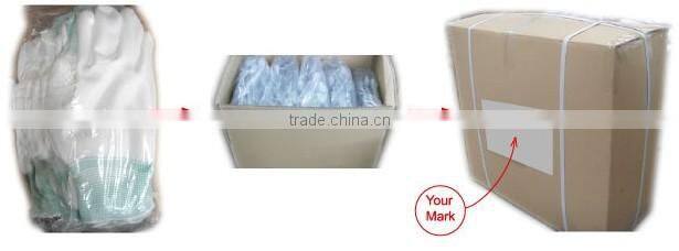 26cm hot selling rubber coated working glove