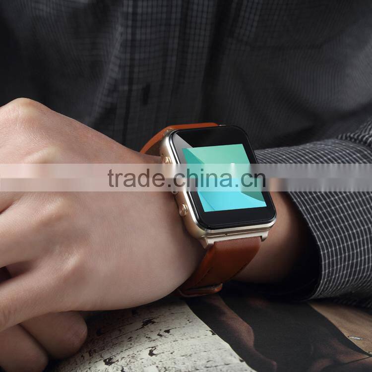 2015 factory wholesale leather smartwatch with cheap price