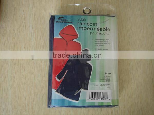 Hooded Waterproof PVC Poncho Material Rain Poncho