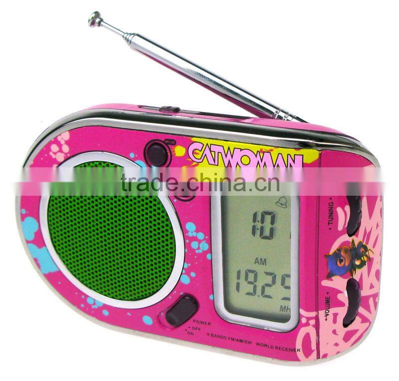 Cute Cartoon Multiband AM FM SW Personal Portable Radio