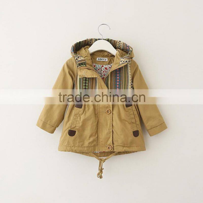 2016 new design fashion children girls coat three colors cotton winter coat kids overcoat