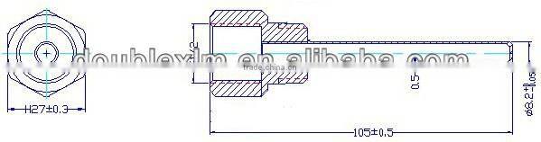Hex head stainless steel thermowell temperature sensor