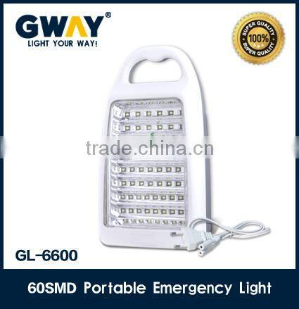 Solar rechargeable 60pcs 2835 SMD portable emergency led light,solar rechargeable led bright emergency lamp