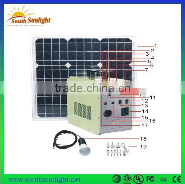 2016 factory supply 60W high performance mini home solar power system for home,plug and play solar home system
