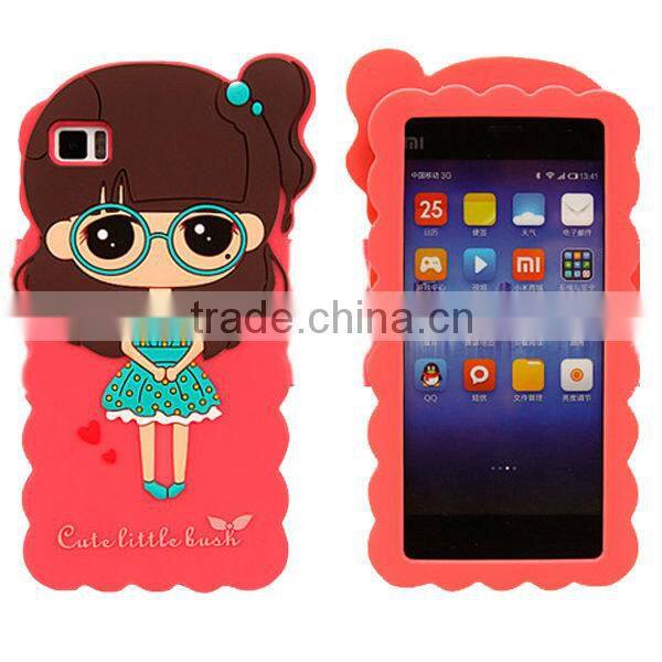 For xiaomi Mi3 mobile phone case Cute girl Cartoon silicon soft case