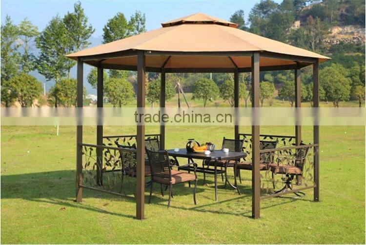 Outdoor Octagonal Awning Tenda Gazebo 4x4 Garden Wrought Iron Gazebo
