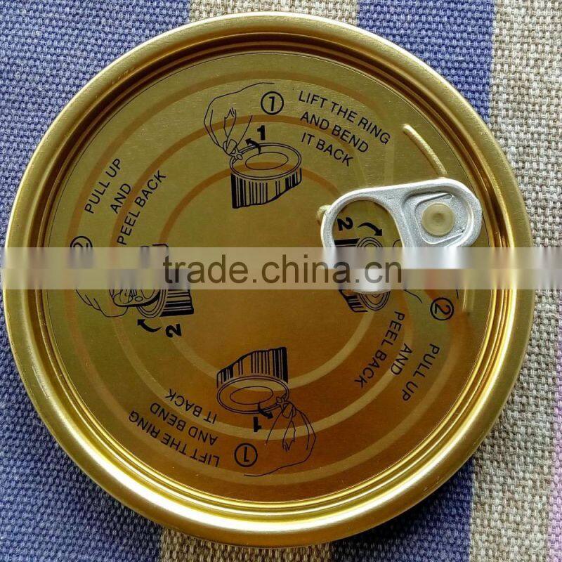 Silver Easy Open End,Tin Can End,Open End with Ring,Beverage Can Lid